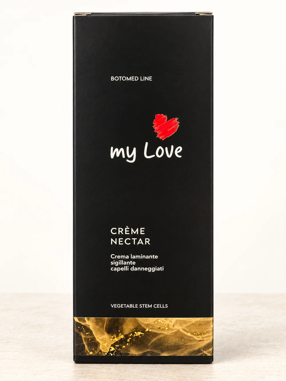 myLove Crème Nectar, emballage original avec le modèle de la collection