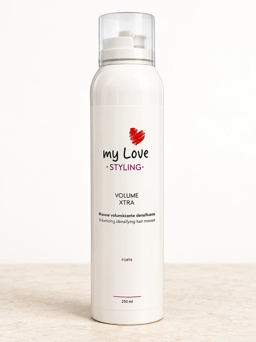 myLove Volume Xtra, emballage original sur fond clair